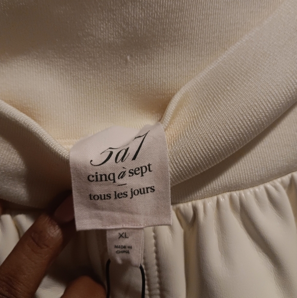 Cinq a Sept  Giles Faux Leather Jogger Pants XL - Picture 12 of 14